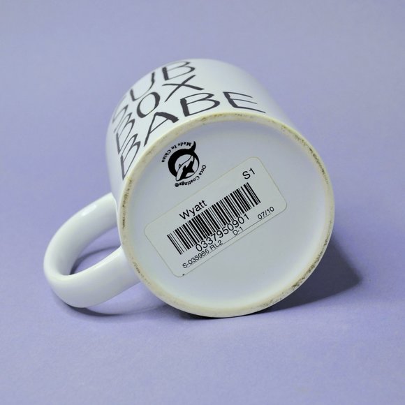 "SUB BOX BABE" White Ceramic Coffee Mug - Picture 5 of 5